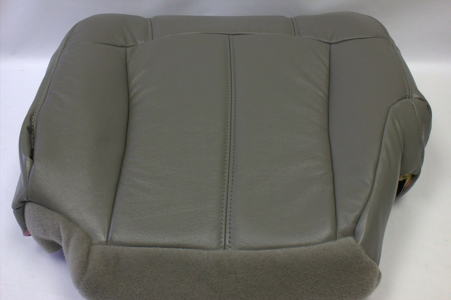 2001 2002 Chevy Tahoe Driver and Passenger Bottom Leather Seat Covers Gray