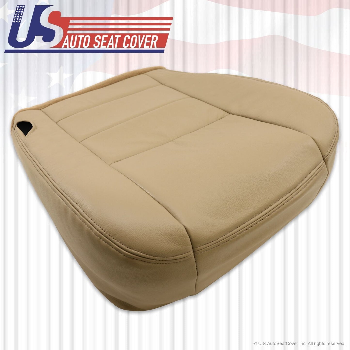 2002-2004 Ford Excursion Lmtd. Driver & Passenger Bottom Leather SeatCover Tan
