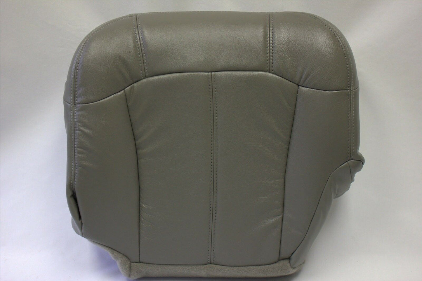2001 2002 Chevy Tahoe Driver and Passenger Bottom Leather Seat Covers Gray