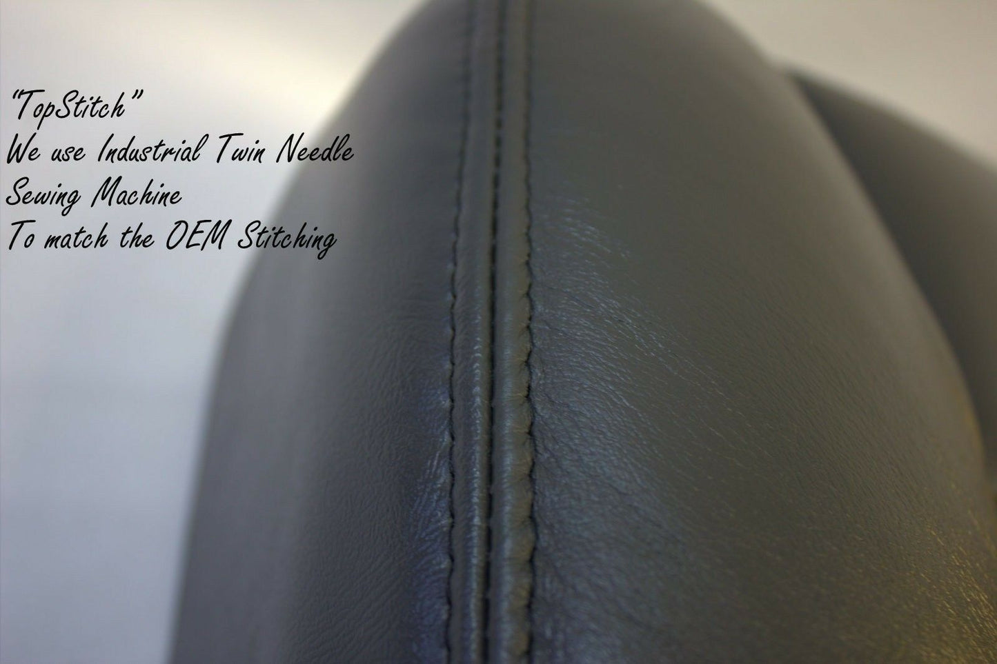 2003 2004 2005 2006 GMC Sierra Front Driver Bottom Leather Seat Cover Dark Gray