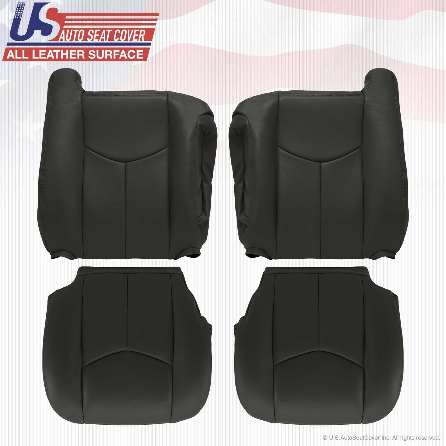 2003 To 06 GMC Sierra 1500 2500 3500 HD Upholstery leather seat cover Dark Gray