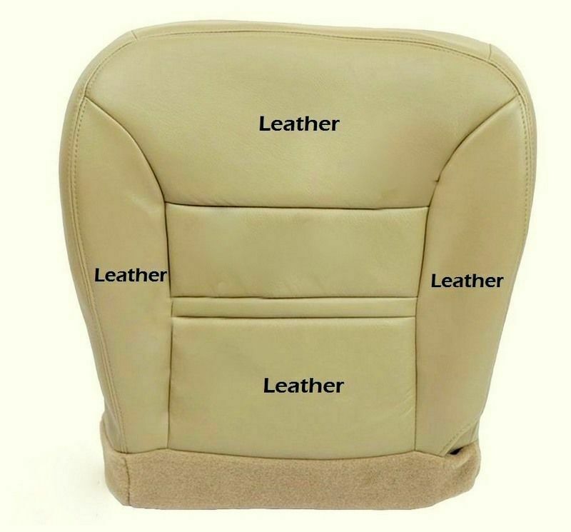 2001 Ford Excursion Limited Driver Bottom Leather Seat Cover Replacement Tan