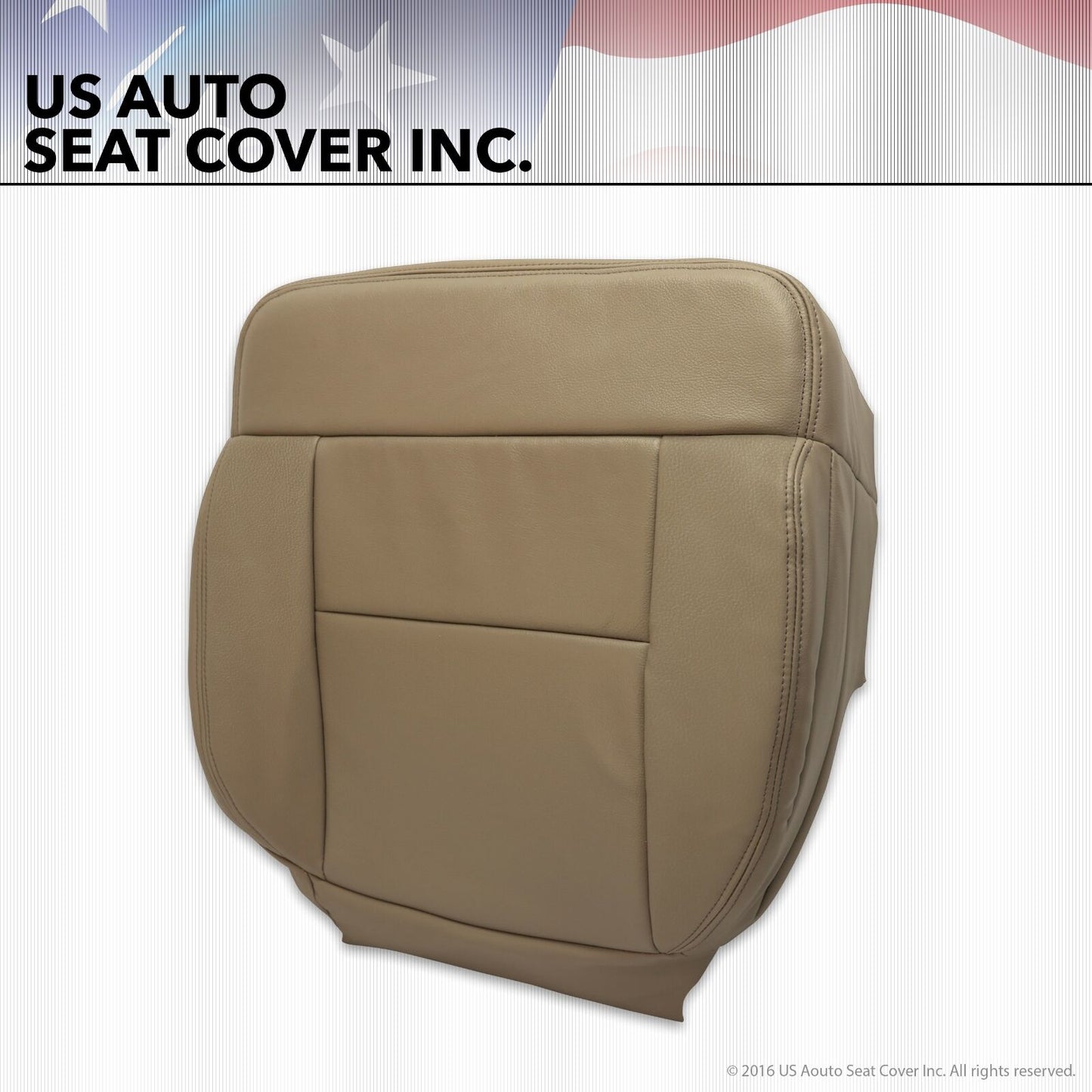 2005. 2006 2007 2008 Ford F150 Driver Bottom Replacement Leather Seat Cover Tan