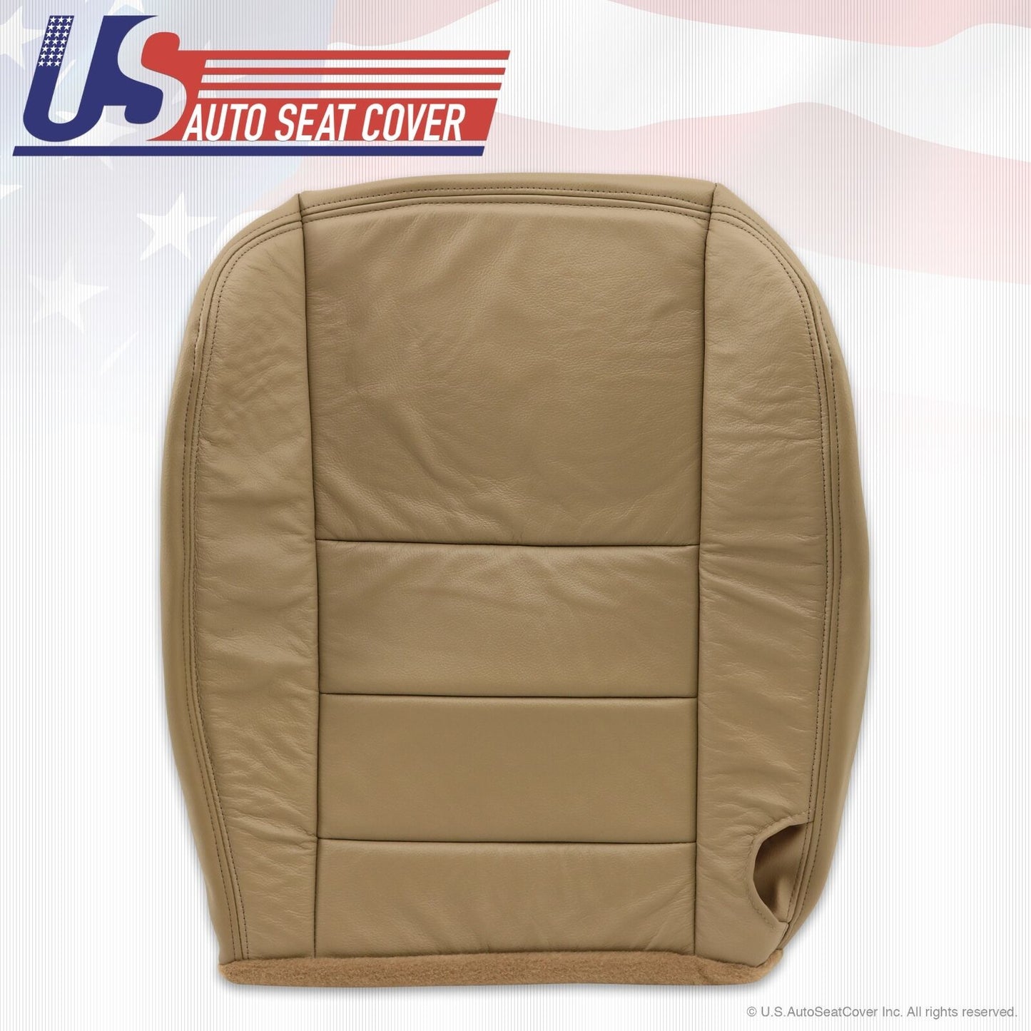 2002-2004 Ford Excursion Lmtd. Driver & Passenger Bottom Leather SeatCover Tan