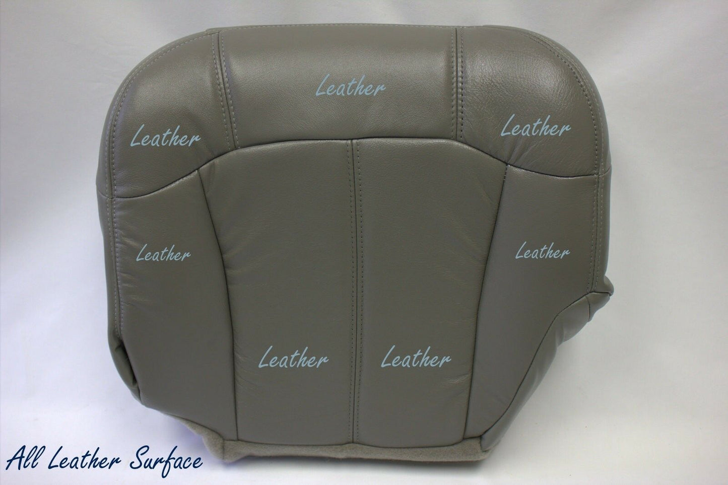 2001 2002 Chevy Tahoe Driver and Passenger Bottom Leather Seat Covers Gray