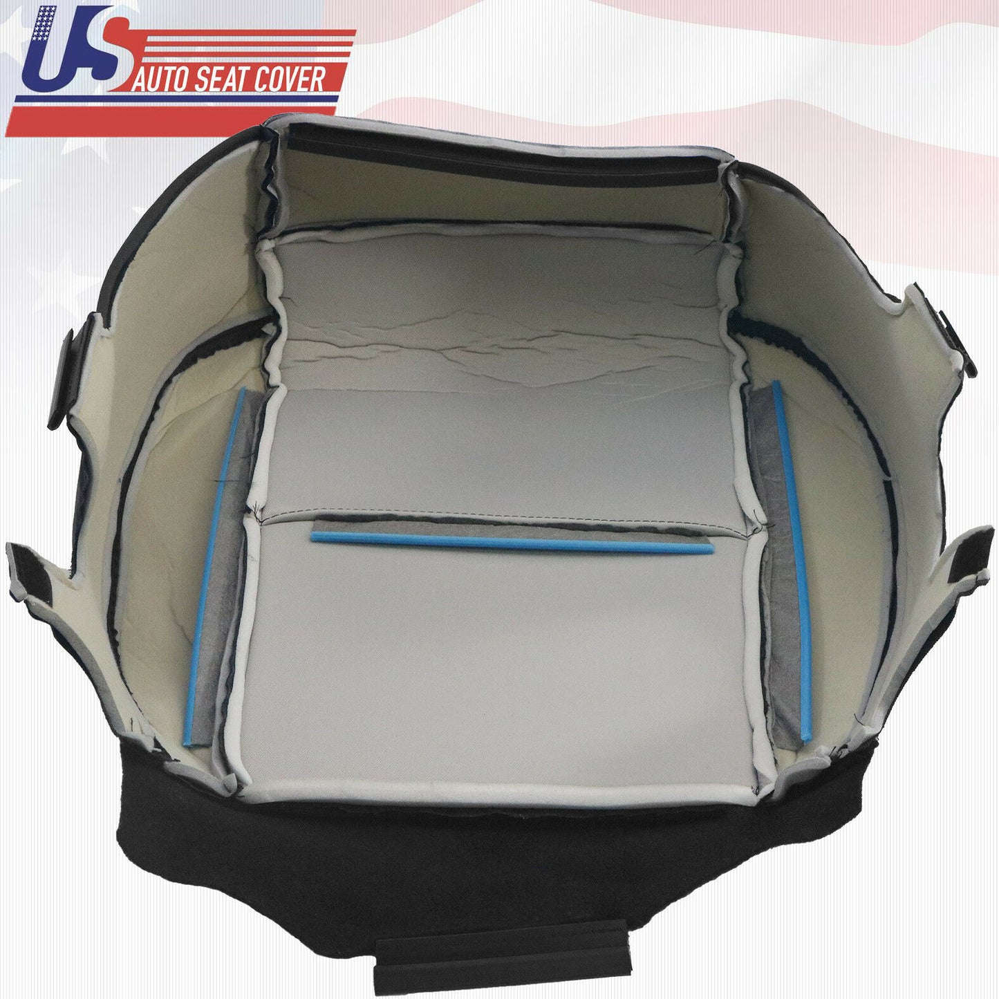 2010 - 2014 GMC Sierra Driver Side Bottom Replacement Cloth Seat Cover Black