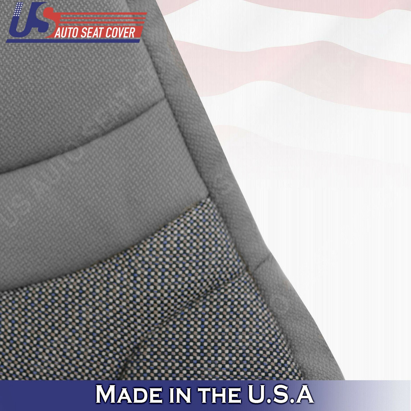 For 2000-2002 Ford Ranger XL XLT Driver & Passenger Top CLOTH Seat Cover Gray