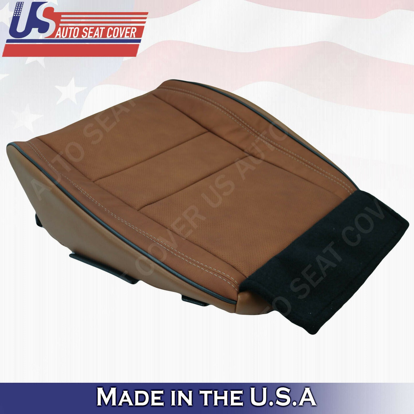 2011 to 2020 For Jeep Grand Cherokee Overland FRONT BOTTOMS Leather Cover Saddle