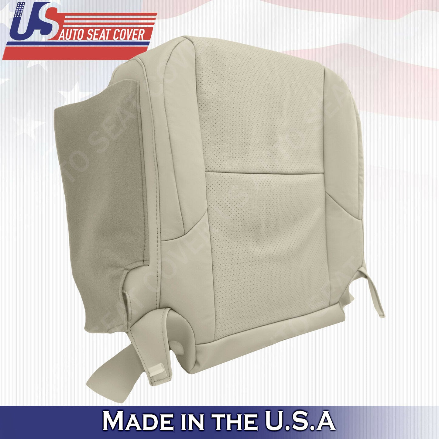 DRIVER PASSENGER Bottom Tan Perforated Leather Cover For 2010- 2017 Lexus GX460