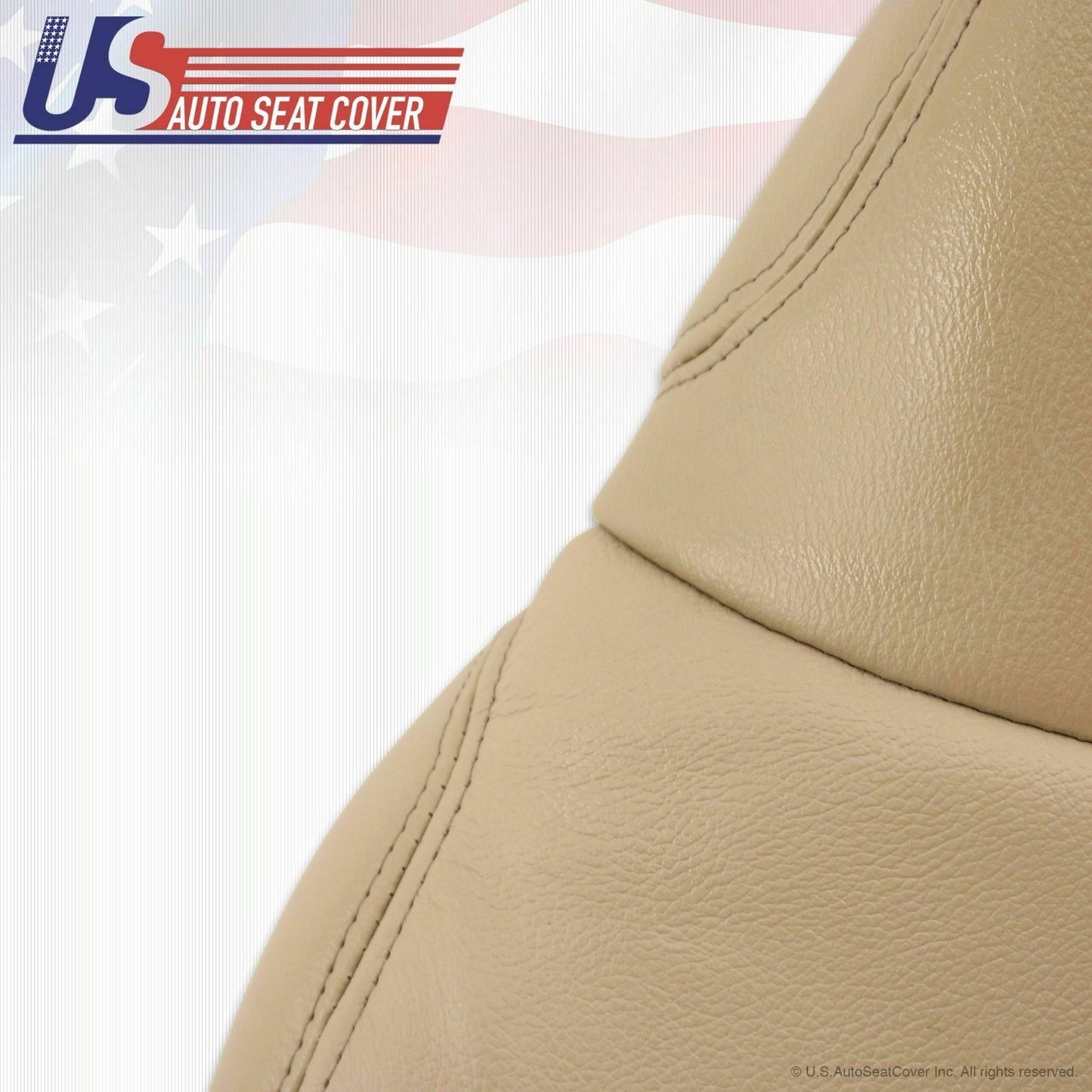 2000 Ford F550 Lariat Front Driver Side Lean Back Replacement Leather Cover Tan