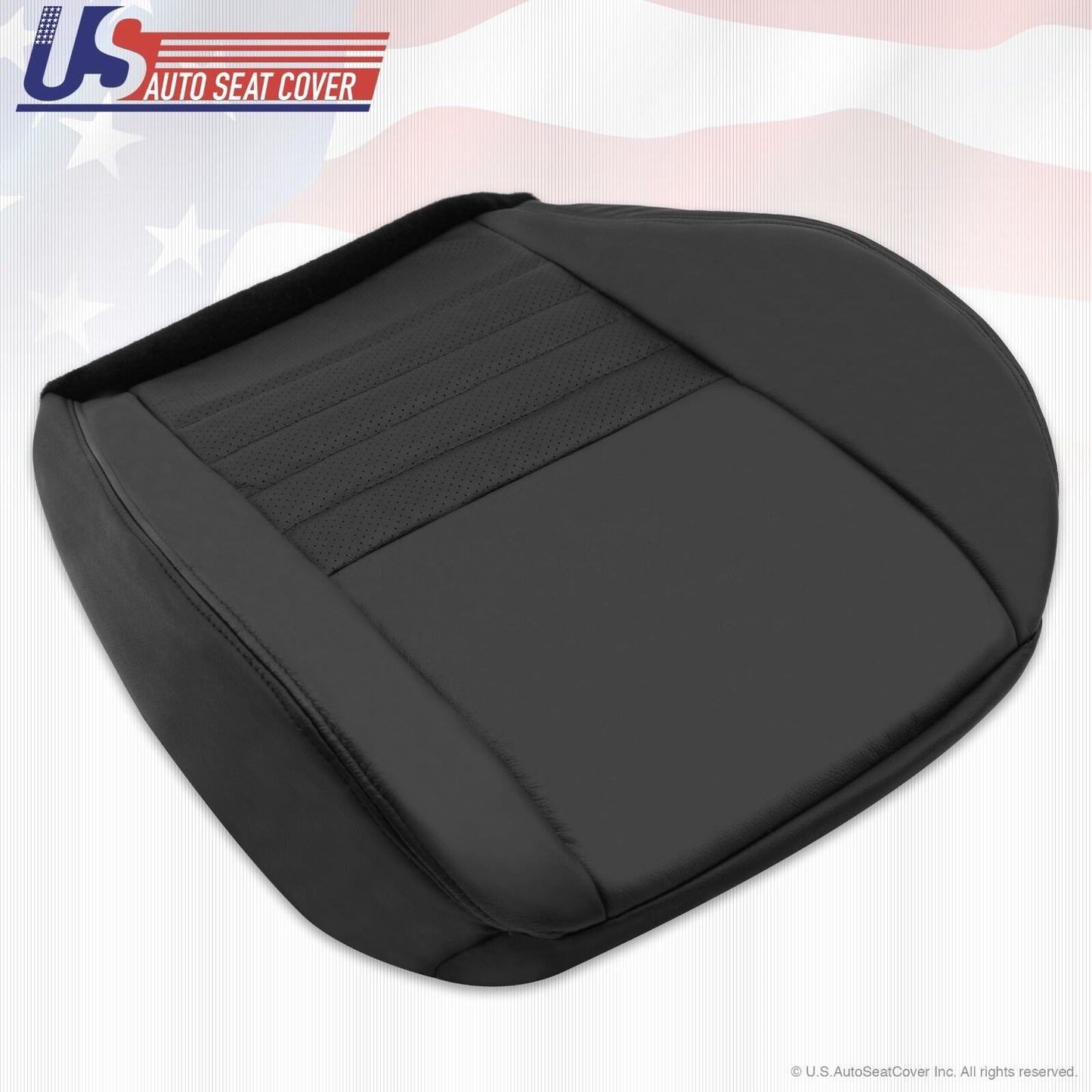 1999 2000 2001 2002 2003 2004 Ford Mustang GT Driver Bottom Seat Cover Black