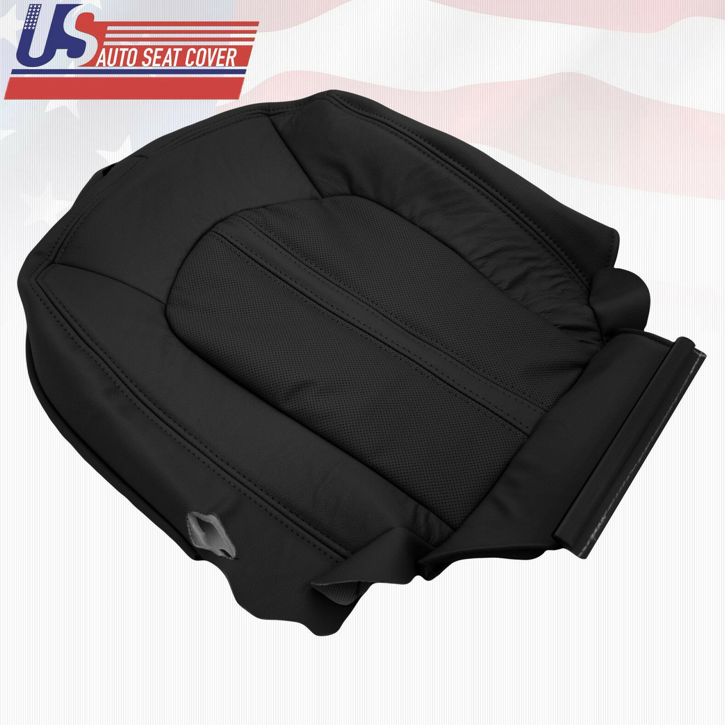 2008 2009 2010 Cadillac CTS 2WD Driver Bottom Perforated Leather Seat Cover BLK