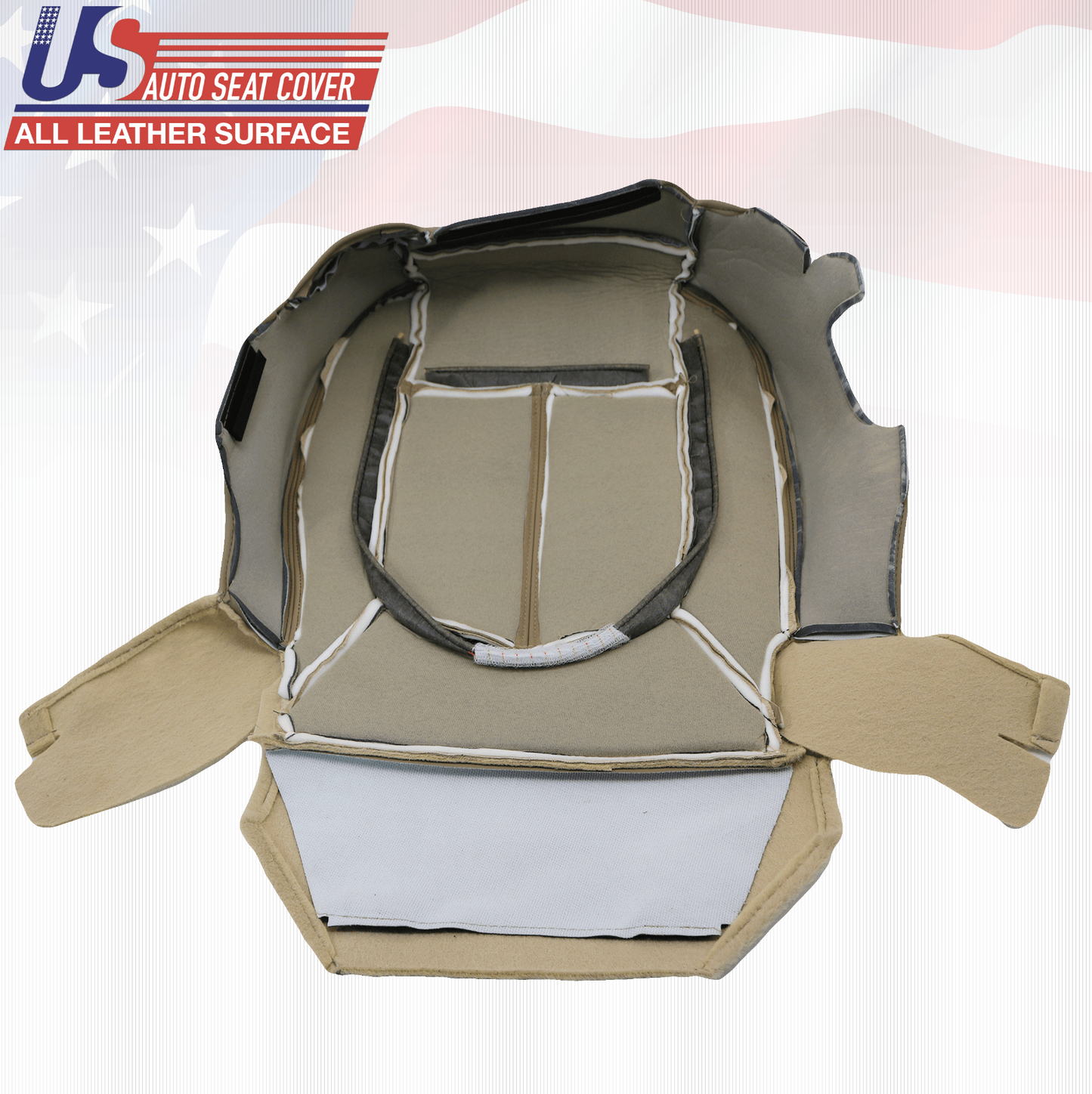 2013 2014 Ford F250 Lariat Driver Side Bottom Perforated Leather Seat Cover TAN