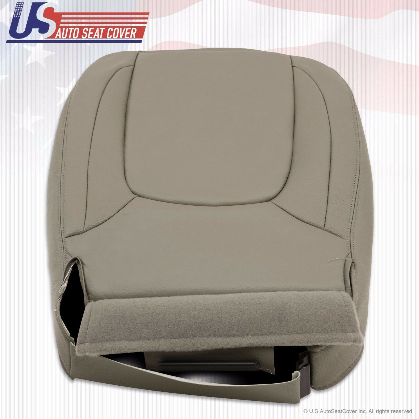 2004 2005 Dodge Ram Laramie 2500 Driver Side Bottom Leather Seat Cover Taupe