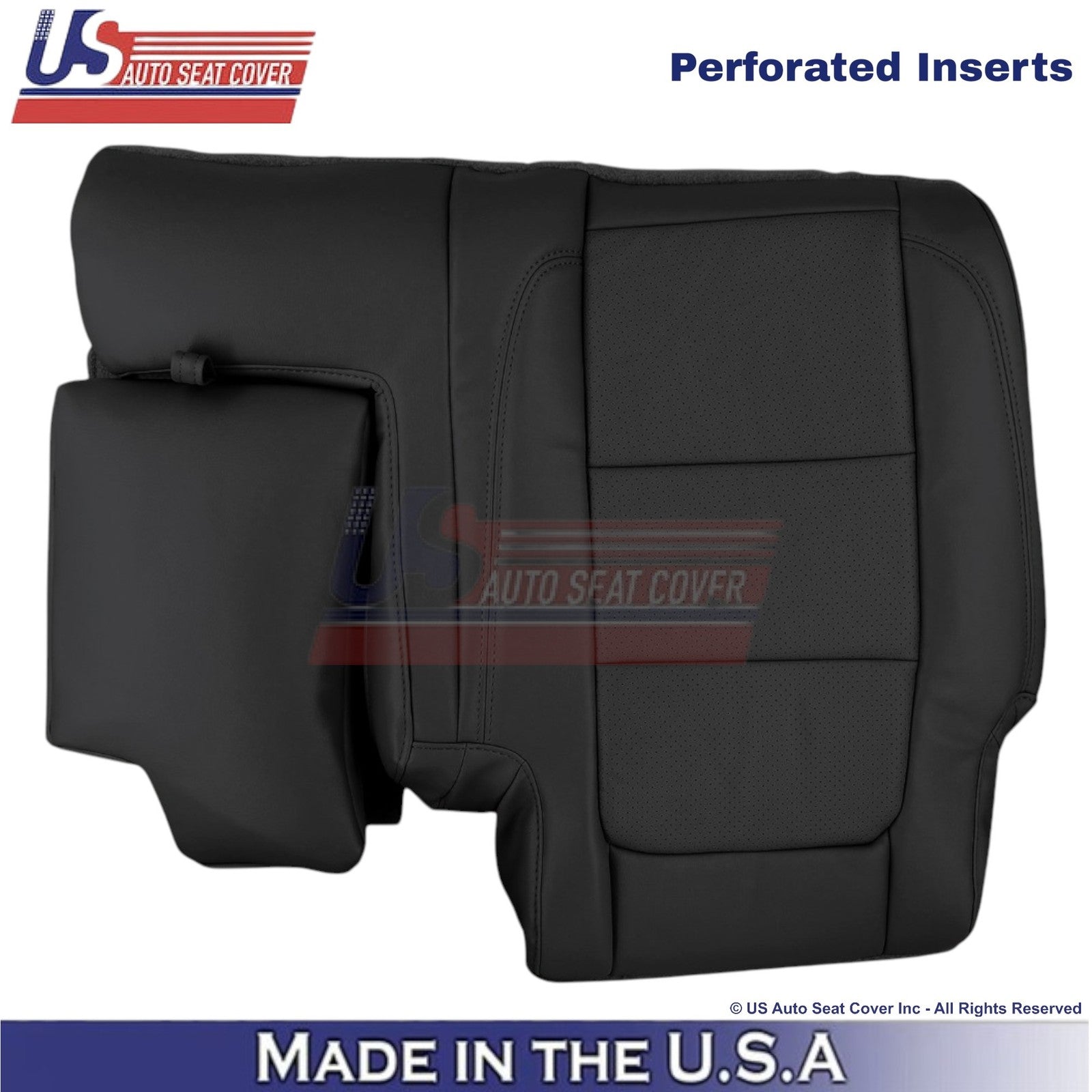 2011-2015 For Ford Explorer 2nd Row Driver Side/Console Top Leather Cover Black