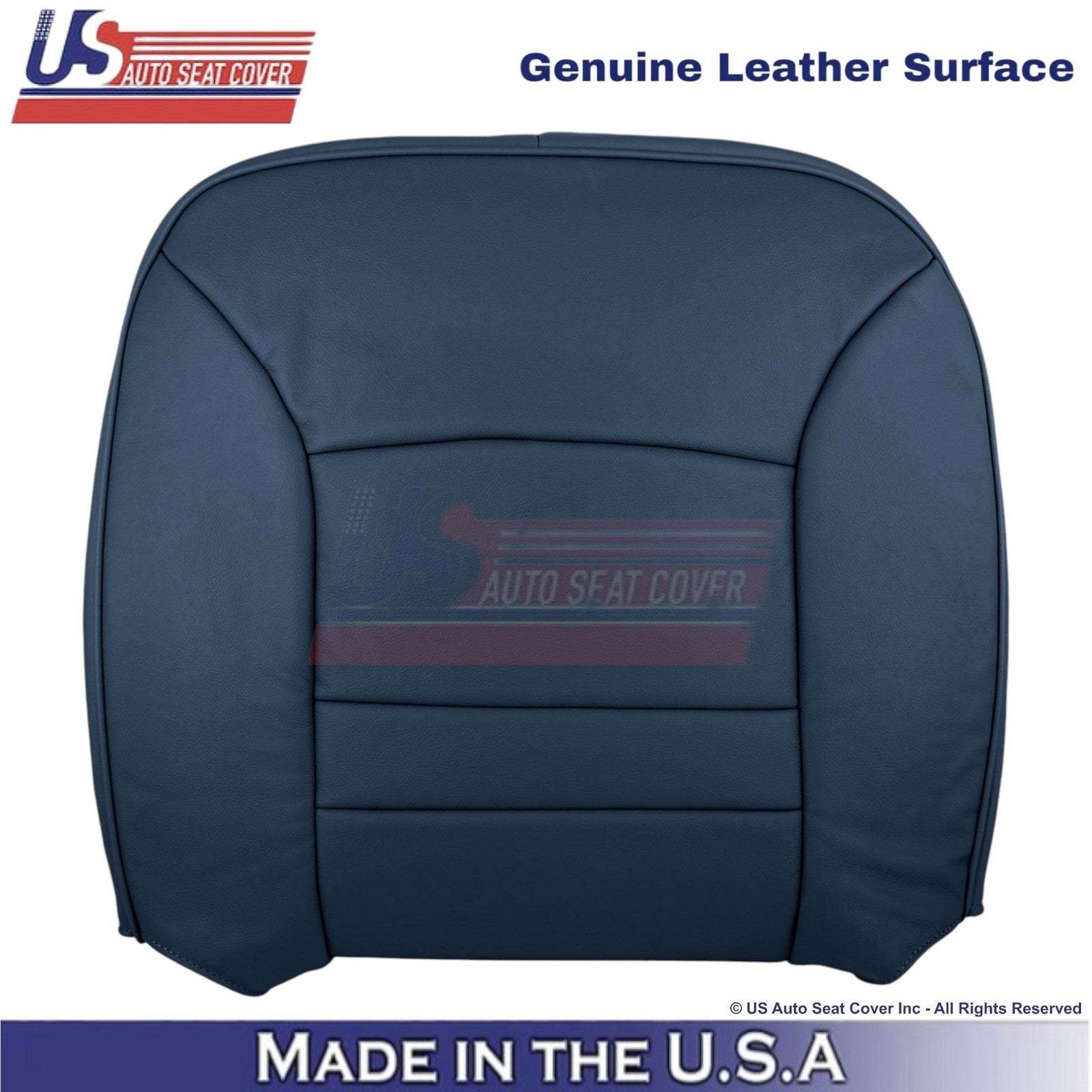 1998-2002 For Ford Crown Victoria Genuine Leather Driver Top Cover Dark Denim