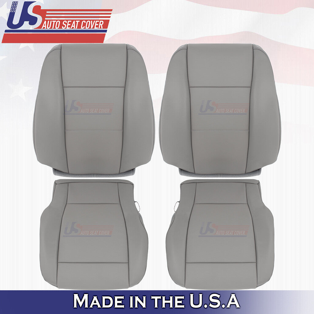 2017-2021 For Ford F250 WT Leatherette Front Replacement Seat Covers Gray