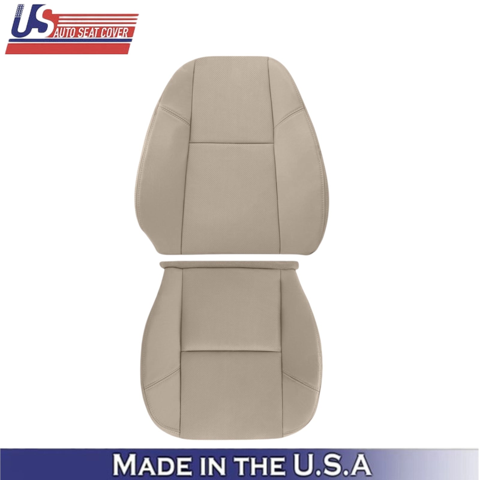 2012-2014 For Chevy Silverado 1500 Genuine Leather Driver Side Seat Covers Tan
