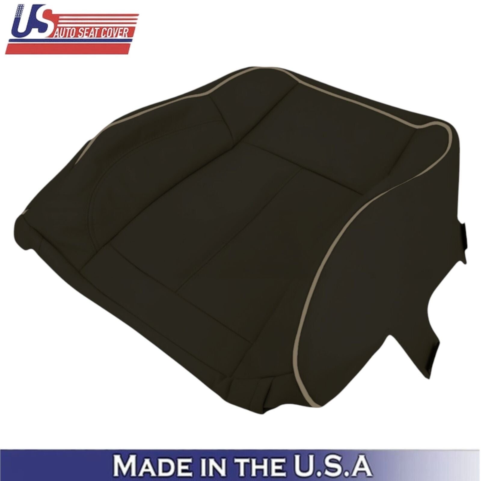 2006-2010 For Hummer H3 Genuine Leather Driver Top & Bottom Seat Covers Ebony