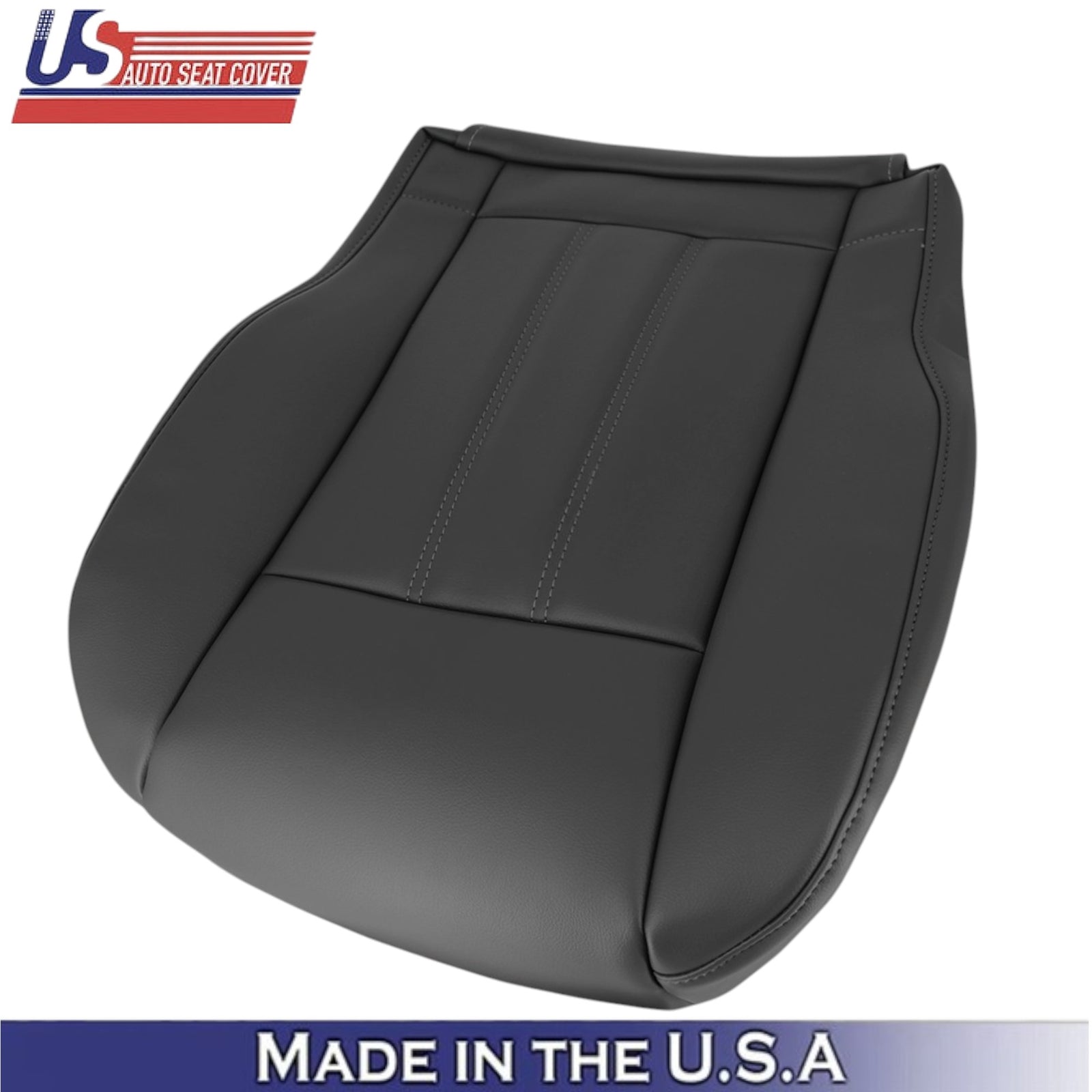 2008-2016 For Chrysler Town & Country Leatherette Front Bottom Seat Covers Black