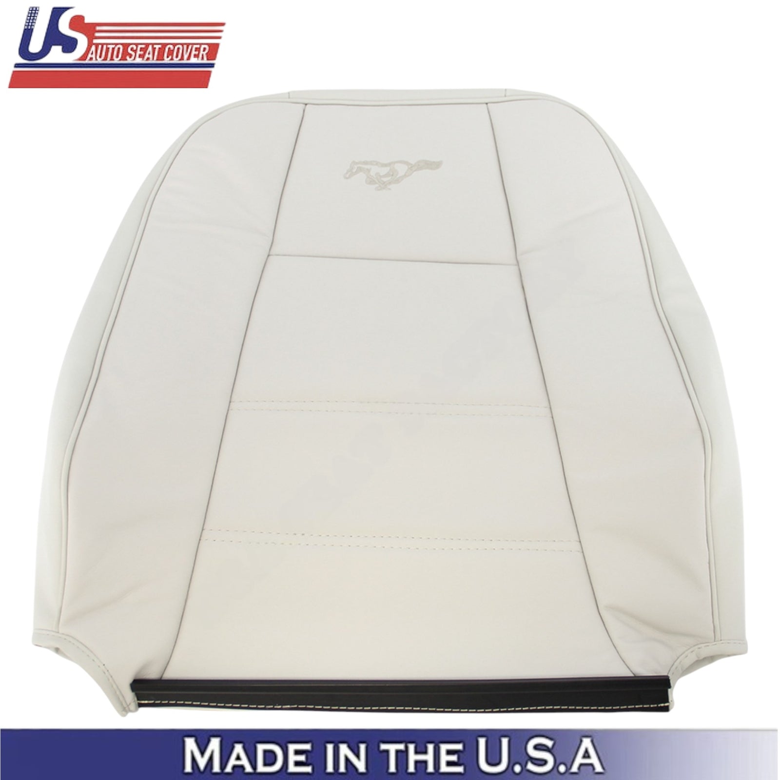 1999-2004 For Ford Mustang V6 Leatherette Front Replacement Covers Oxford White