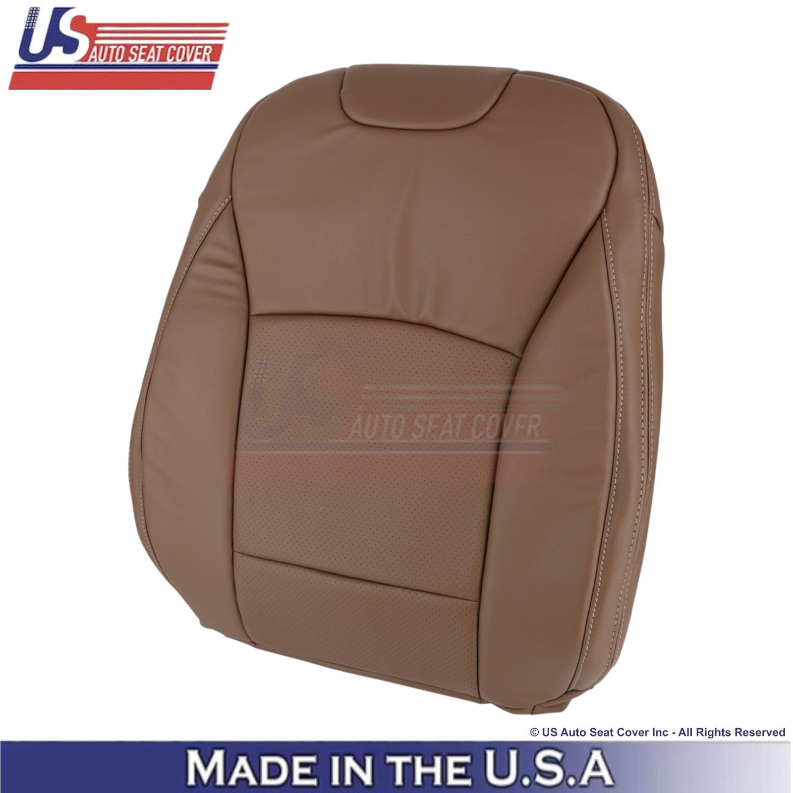2015-2017 For Subaru Outback Leatherette Front Top Replacement Seat Covers Brown