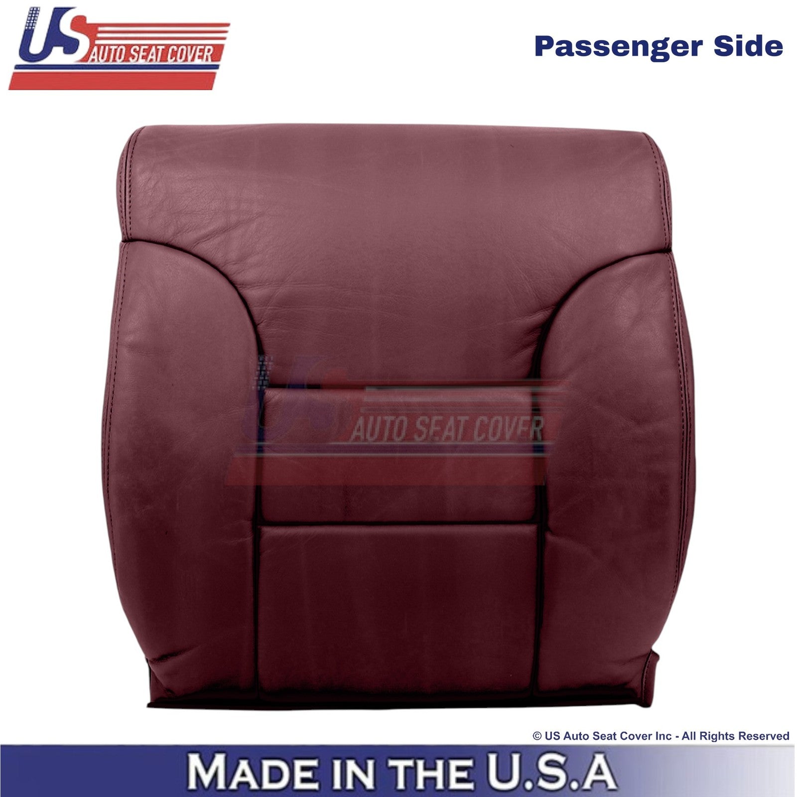 1995-1999 For Chevy Tahoe Suburban Leatherette Passenger Top Seat Cover Ruby Red