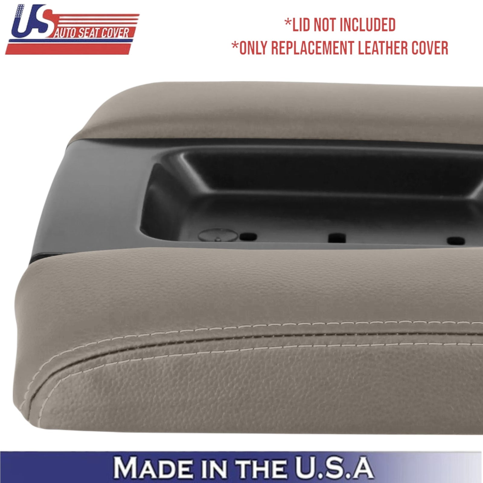2014-2019 For Chevrolet Silverado Leather Center Console Lid Cover Dune (Tan)