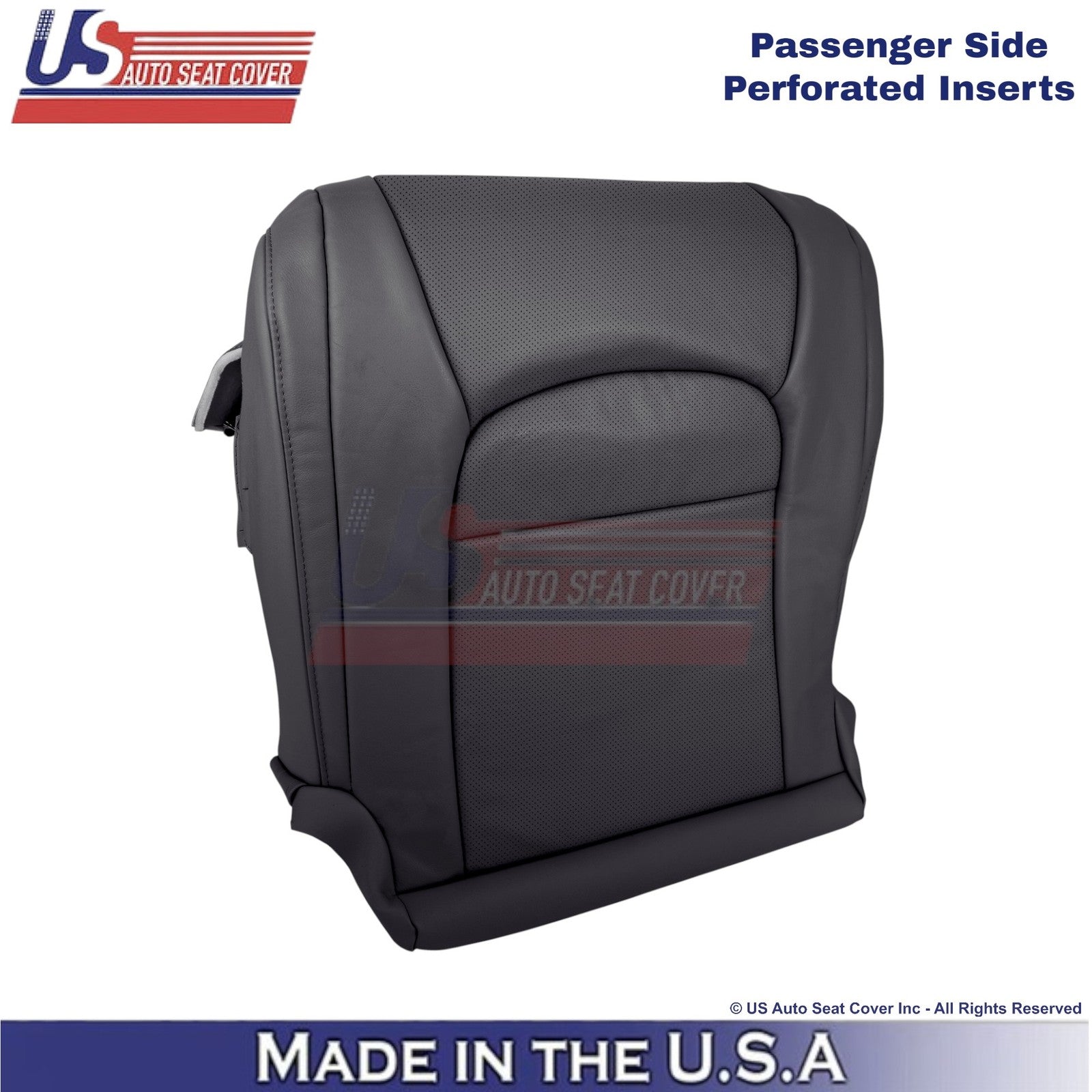 2008-2021 For Toyota Land Cruiser Leatherette Perf. Passenger Bottom Cover Black