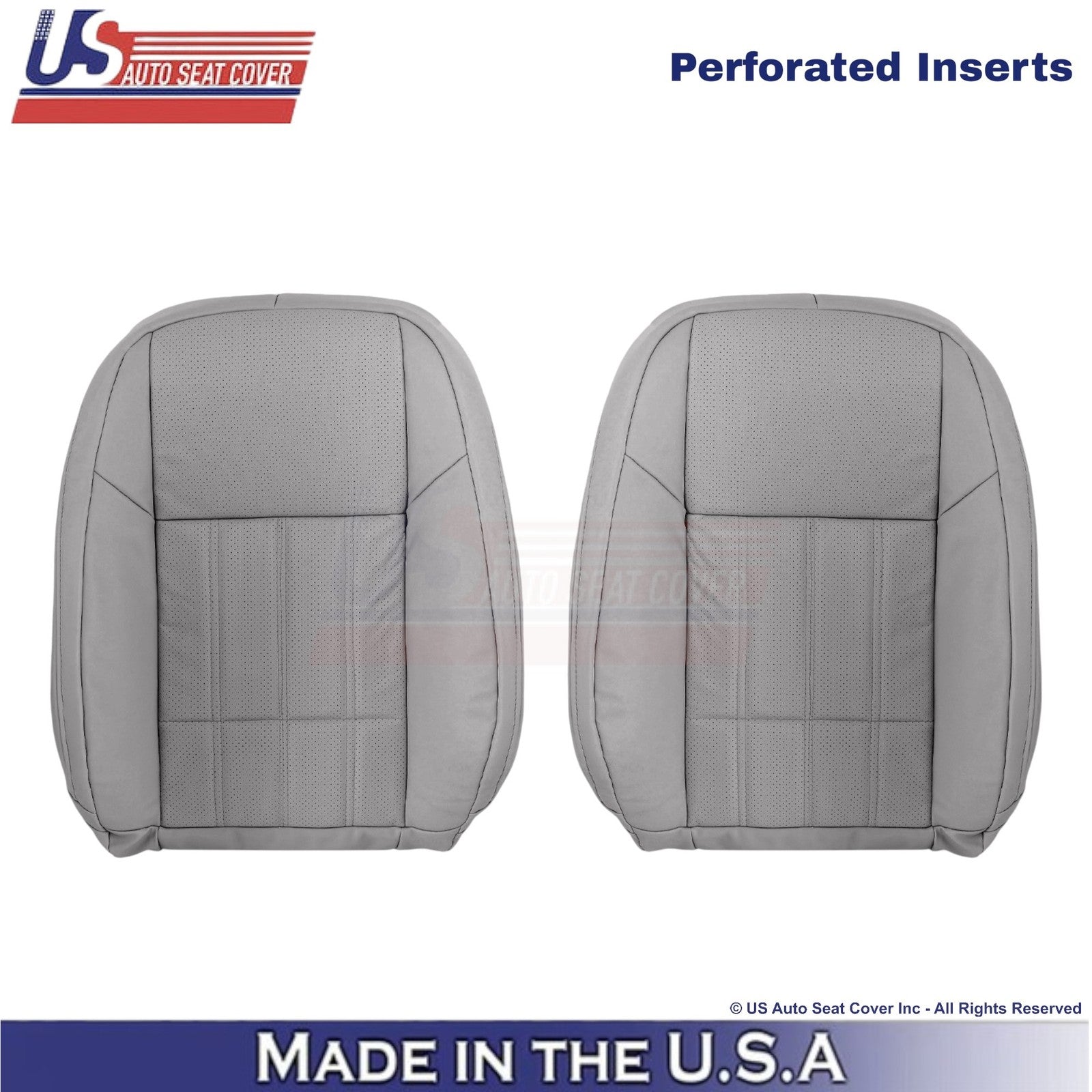 2016-2018 For Lexus ES 350 Leatherette Front Top Replacement Covers Stratus Gray