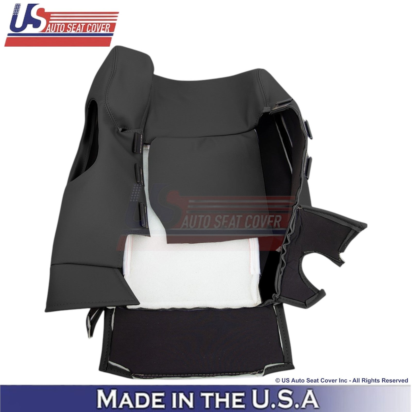2003-2007 Fits Cadillac CTS Leather Passenger Top Replacement Seat Cover Black