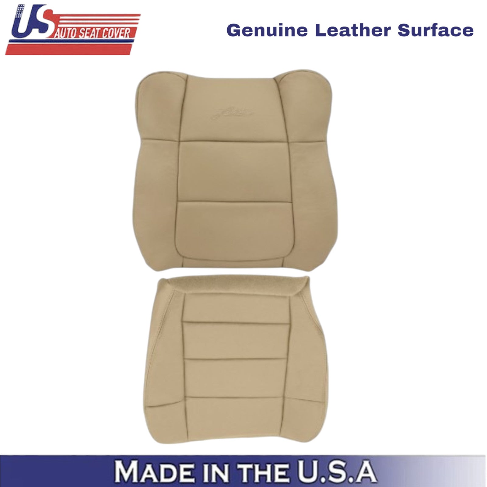 2001 to 2003 for Ford F150 Lariat leather Passenger Top and Bottom Parchment Tan