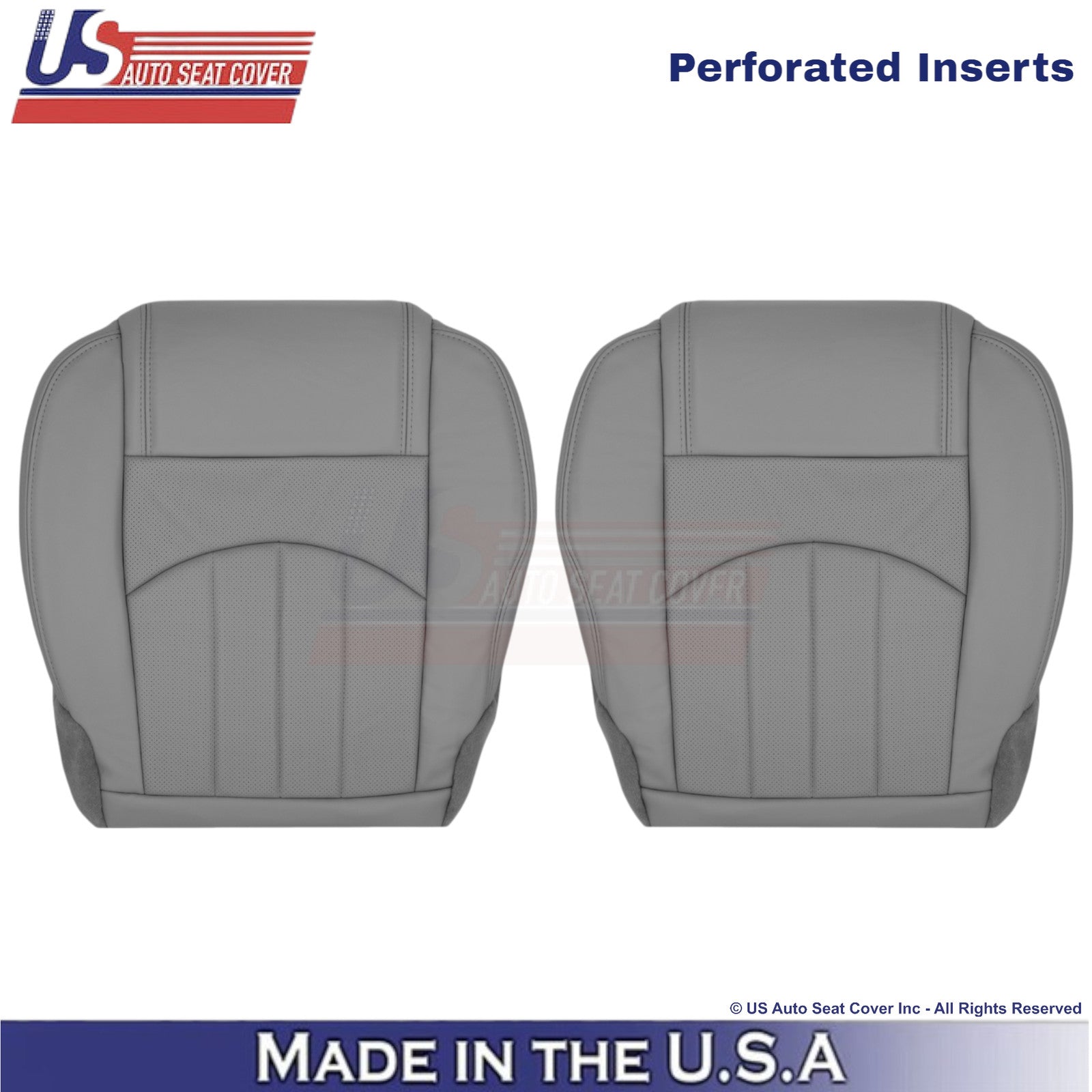 2013-2017 For Buick Enclave Leatherette Front Bottom Replacement Covers Titanium