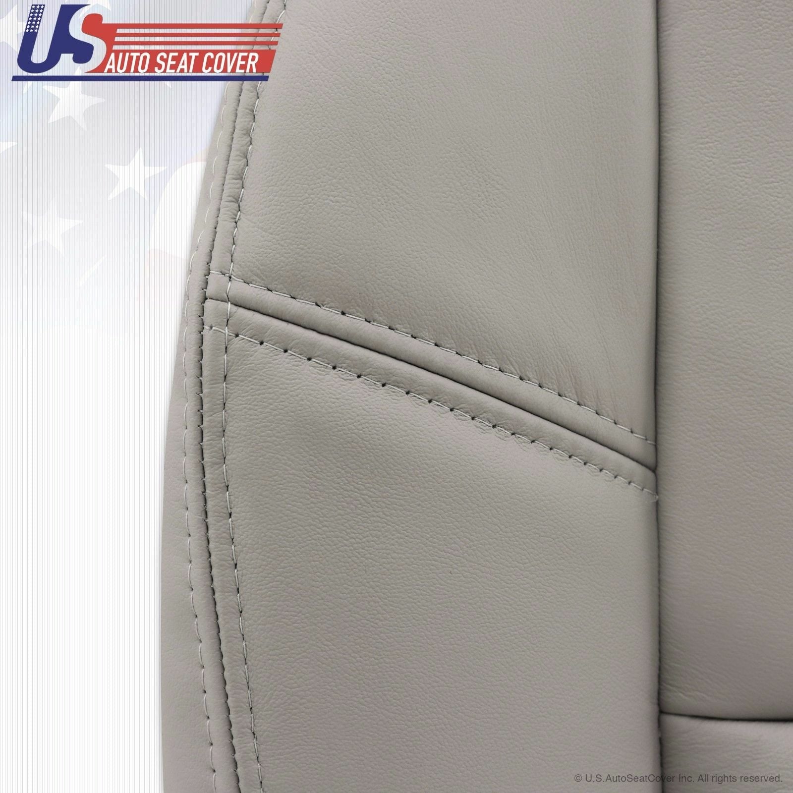 2007 2008 2009 GMC Yukon Denali Driver Bottom Leather Seat Cover Light Gray