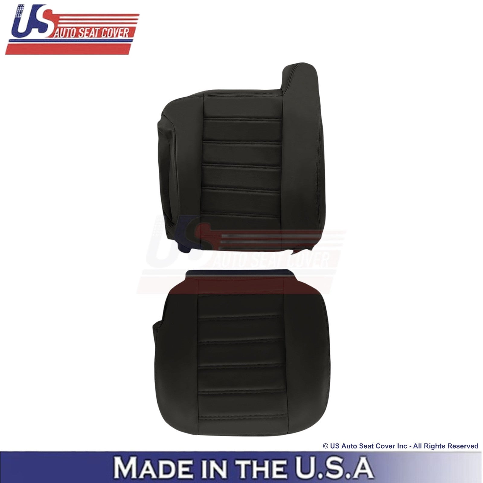 2003-2007 For Hummer H2 Leatherette Front Driver Replacement Covers Ebony Black