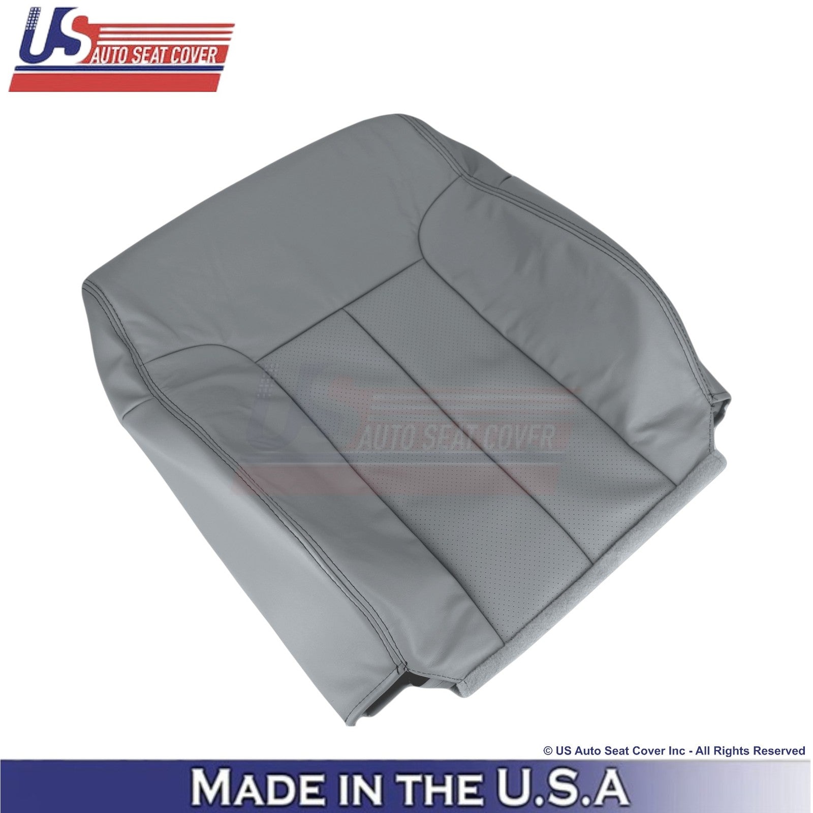 2011-2014 For Ford F150 Lariat Leatherette Perf Passenger Side Covers Steel Gray