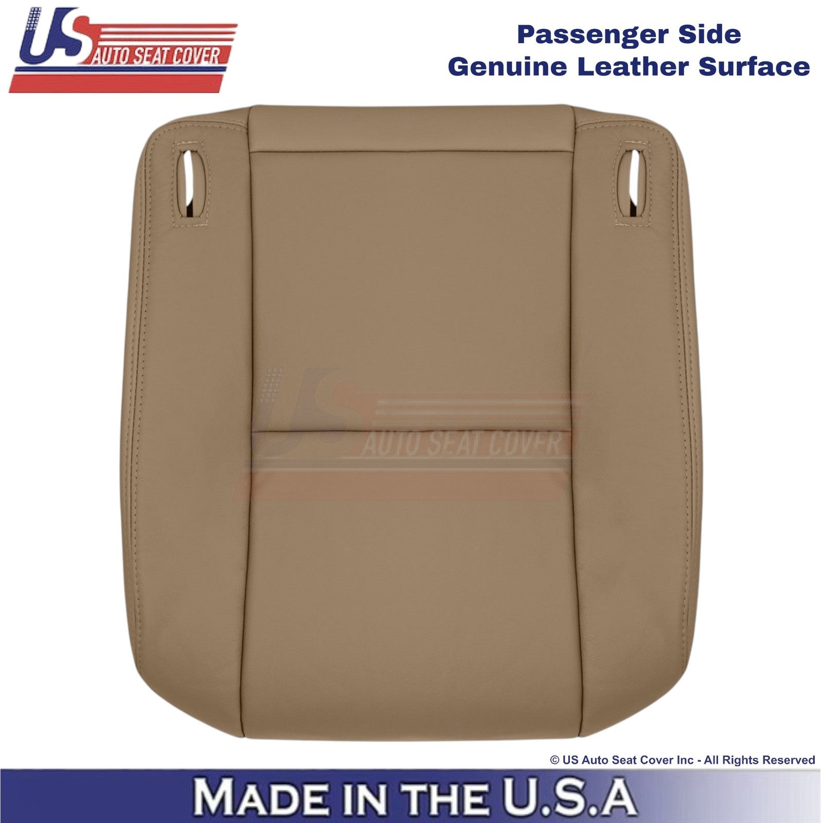 1998-2003 For Toyota Sienna Genuine Leather Passenger Bottom Seat Cover Dark Oak