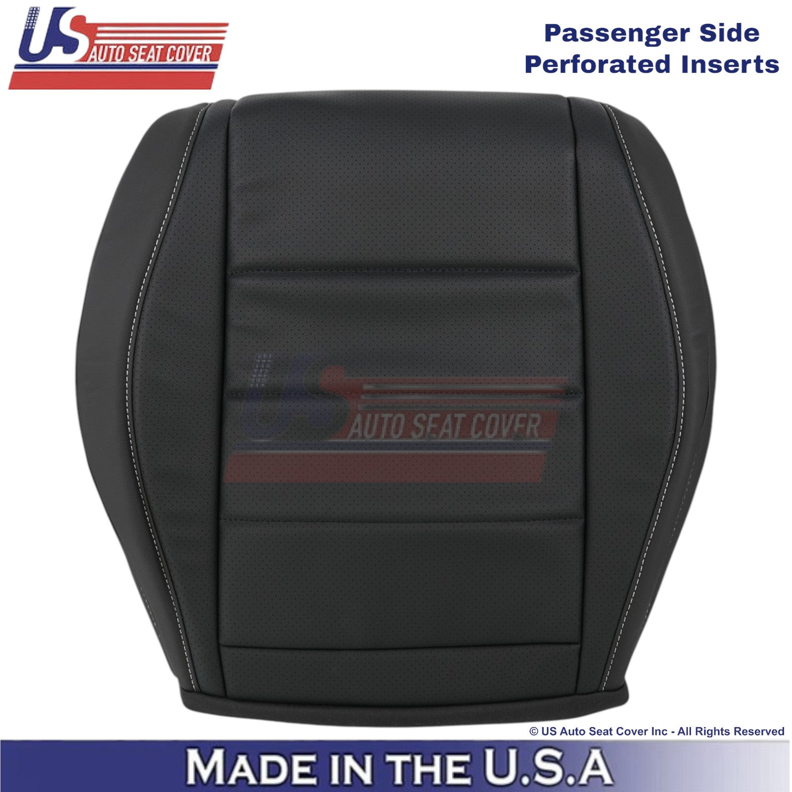 2020-2025 Mercedes-Benz GLE350 GLE450 Leatherette Passenger Seat Cover Black