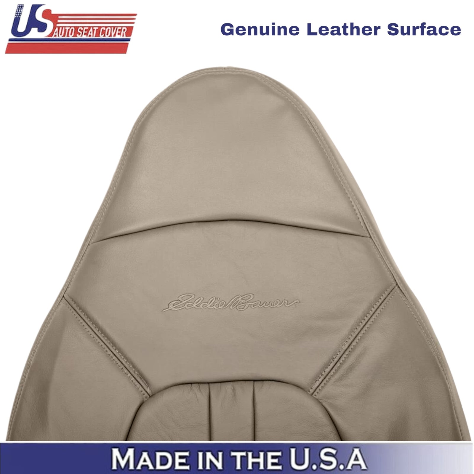 2000-2002 For Ford Expedition Eddie Bauer Leather Passenger Top Cover Parchment
