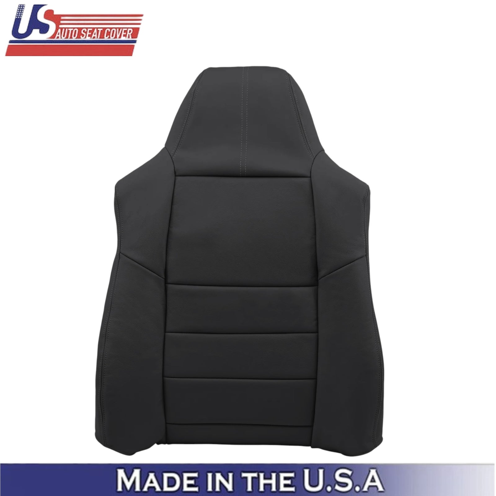 2008-2010 For Ford F250 Lariat Leather Passenger Top Seat Cover Charcoal Black
