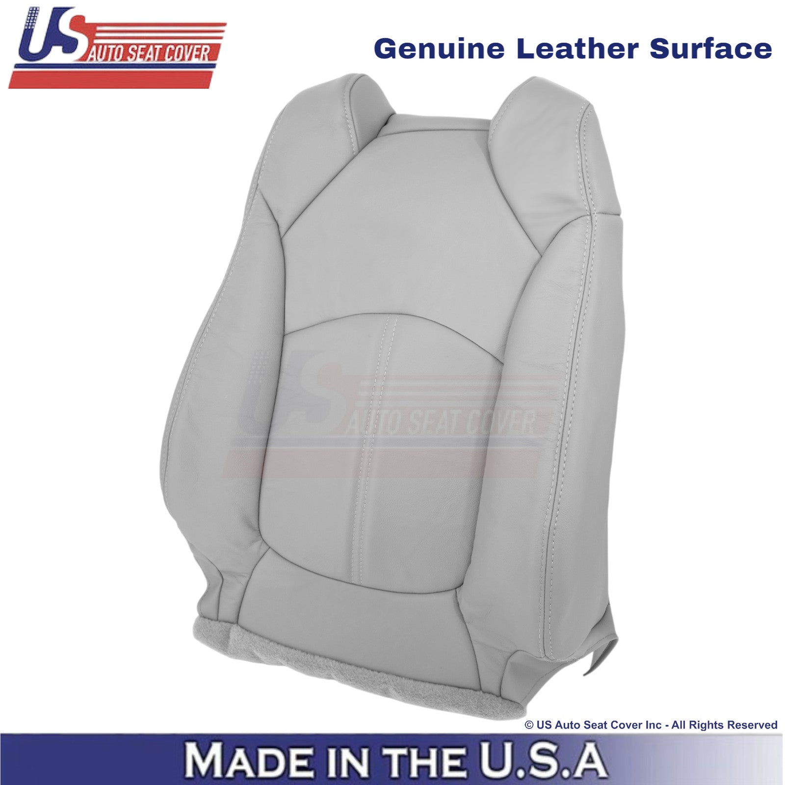 2013-2016 Fits GMC Acadia Genuine Leather Driver Top Seat Cover Light Titanium