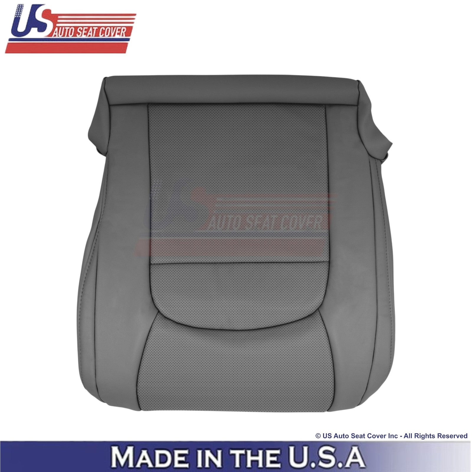 2008-2021 For Toyota Land Cruiser Leatherette Perf. Driver Bottom Cover Dk. Gray