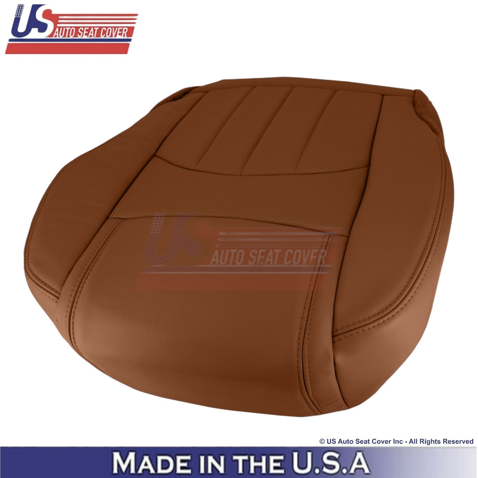 2015-2017 Fits Chevy Traverse Genuine Leather Perf. Front Seat Covers Saddle Up