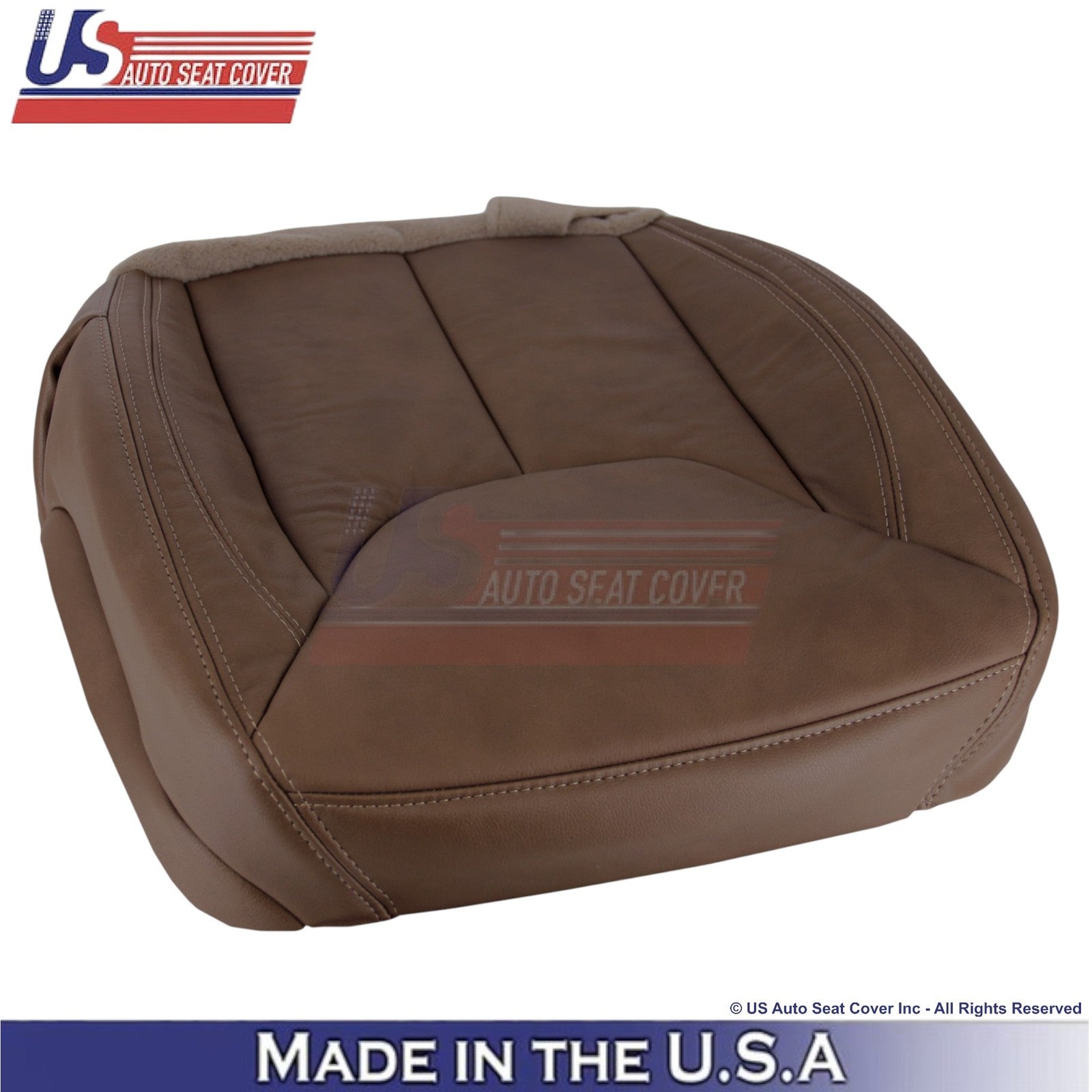 2013-2017 Fits Jeep Wrangler Genuine Leather Passenger Bottom Cover Dark Saddle