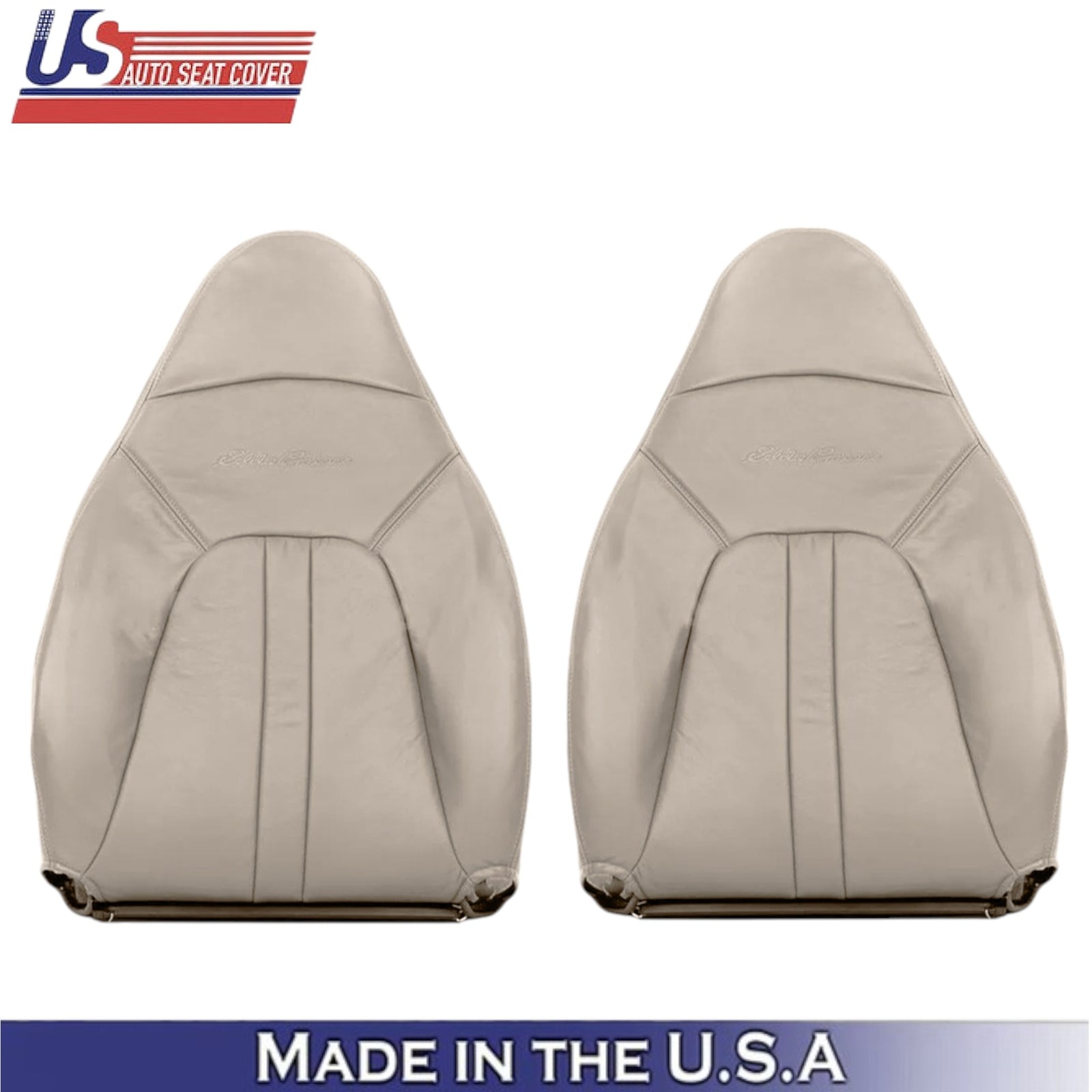 97-99 For Ford Expedition Eddie Bauer Leatherette Front Top Covers Prairie Tan