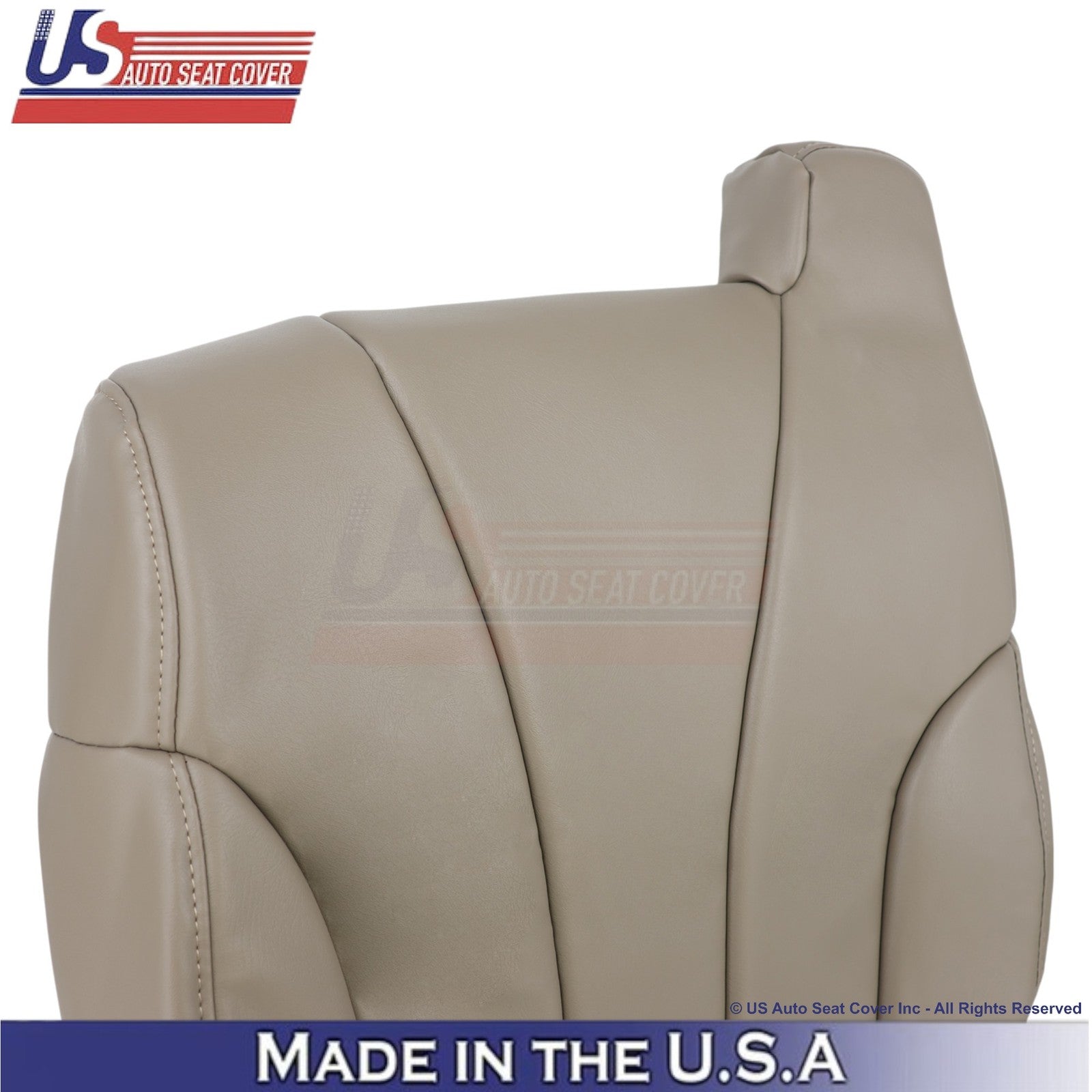 2001-2002 For Chevy Silverado W/T Leather Driver Side Seat Covers Medium Neutral