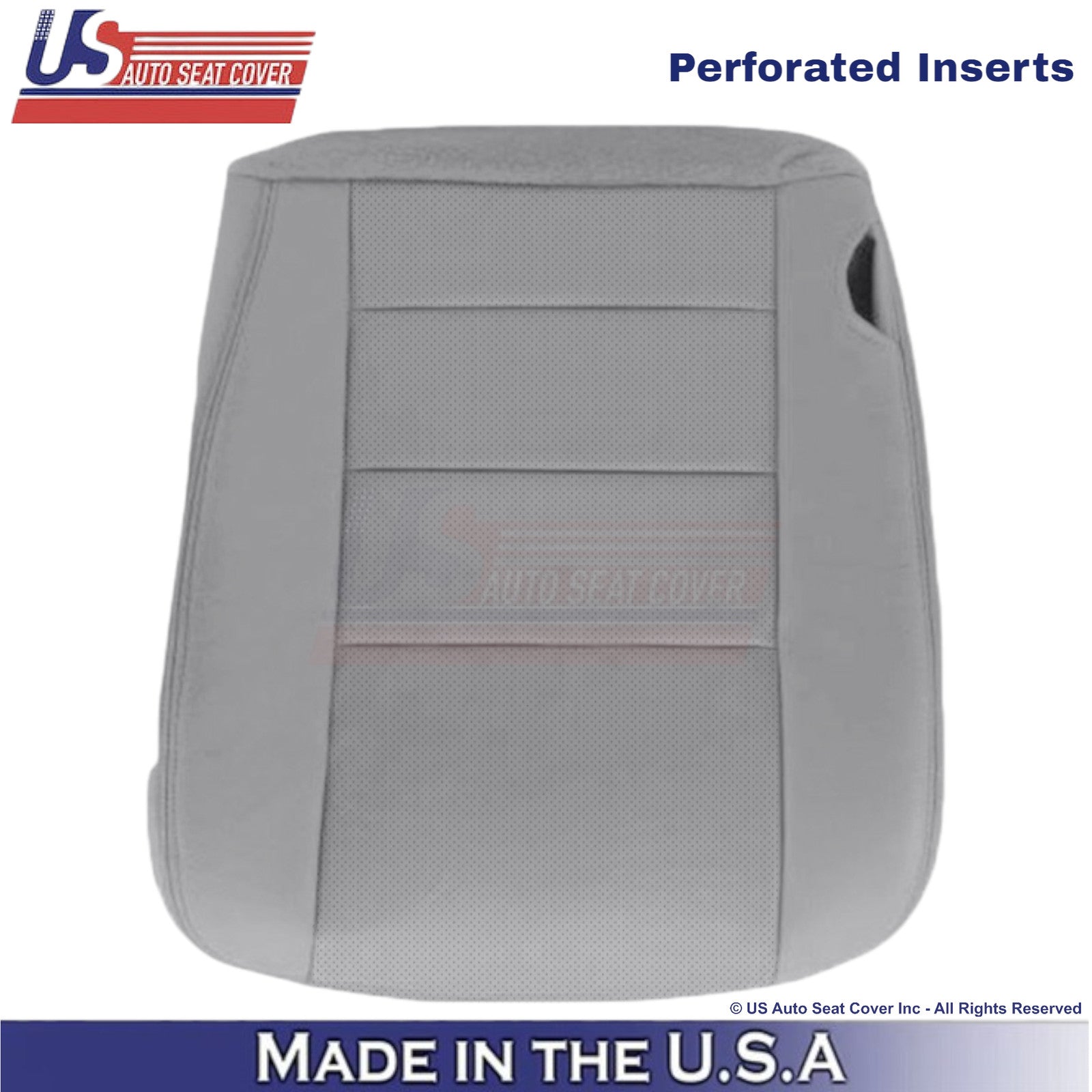 2002-2003 Fits Ford F250 F350 Lariat Leatherette Perf Driver Bottom Cover Gray