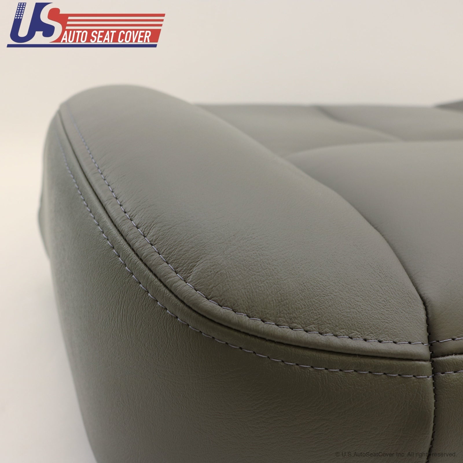 2003 - 2006 Chevy Tahoe Passenger Bottom Leather Seat Cover gray with cut off