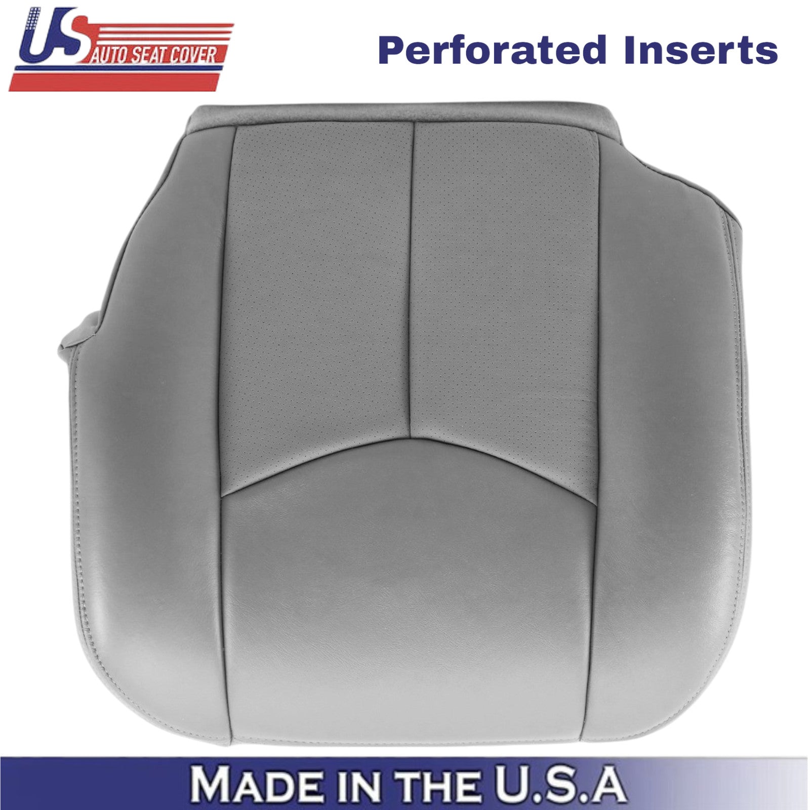 2003-2006 For Cadillac Escalade Leatherette Driver Bottom Seat Cover Pewter Gray