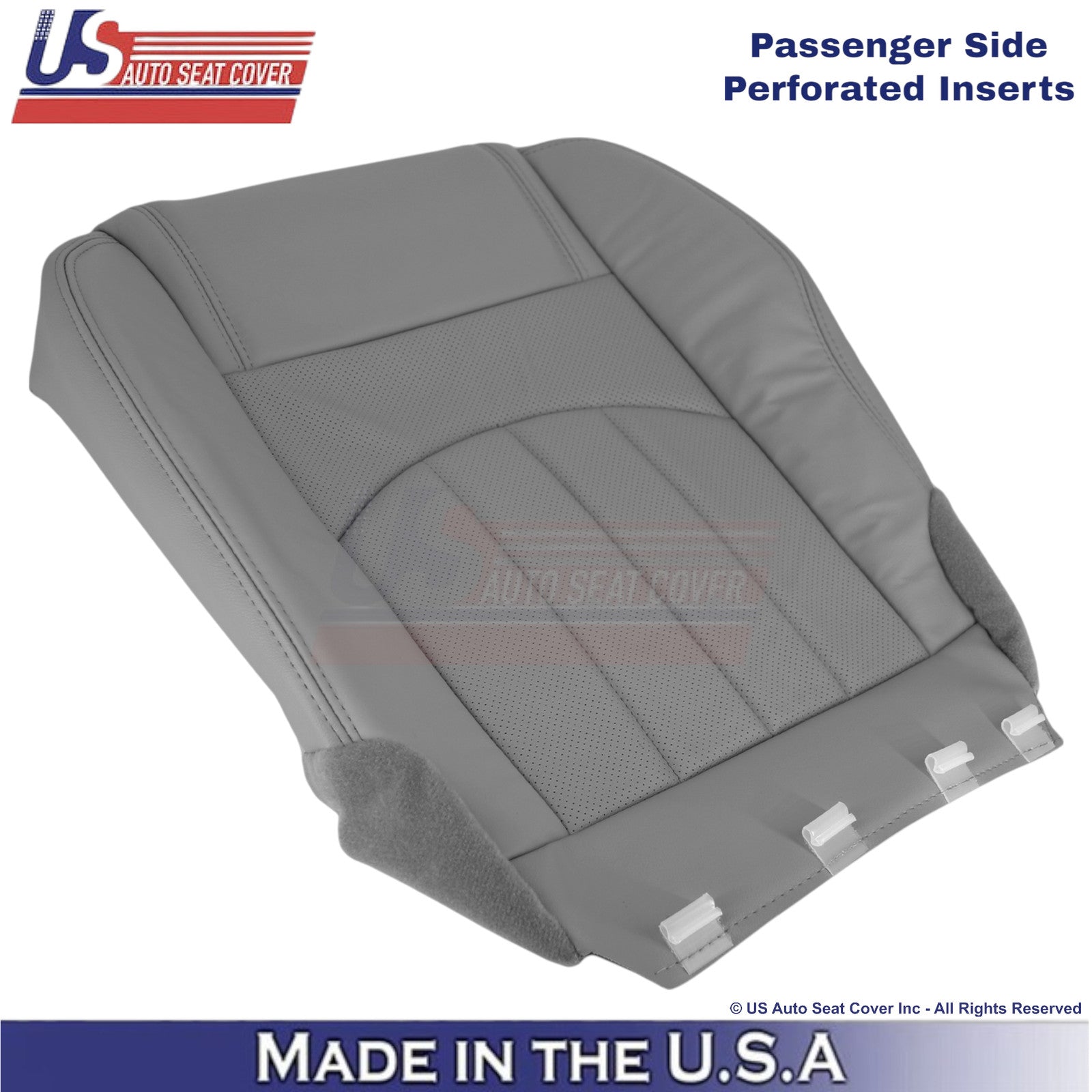 2013-2017 For Buick Enclave Leatherette Passenger Bottom Seat Cover Titanium